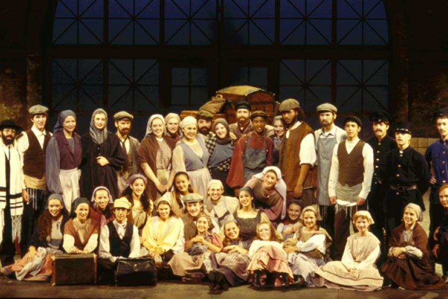 In the summer of 1998, Josh Groban (bottom row, fourth from left) starred as Perchik in Fiddler on the Roof.